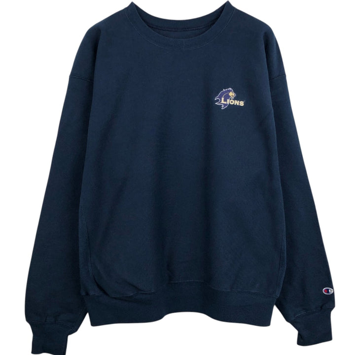00'S Champion PREMIUM REVERSE WEAVE Premium Reverse Weave Sweatshirt Trainer Men's XL size unclear navy blue type Vintage Second Hand