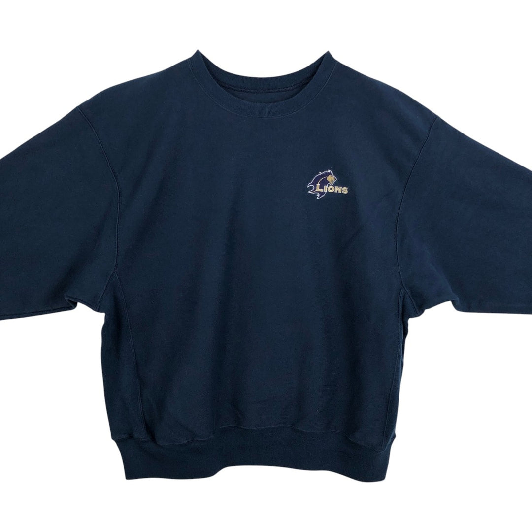 00'S Champion PREMIUM REVERSE WEAVE Premium Reverse Weave Sweatshirt Trainer Men's XL size unclear navy blue type Vintage Second Hand