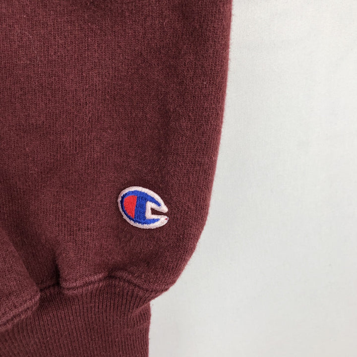 90'S Champion Reverse Weave Brown University College Sweatshirt, Made in USA, Men's XXL equivalent. cotton burgundy type Vintage Second Hand