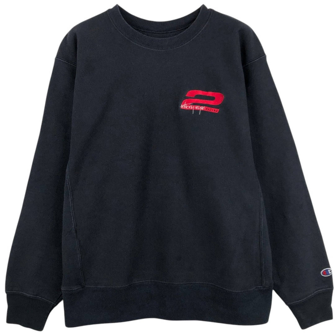 2000'S Champion Premium Reverse Weave One-Point Logo Sweatshirt (Men's Size M) cotton black type Vintage Second Hand