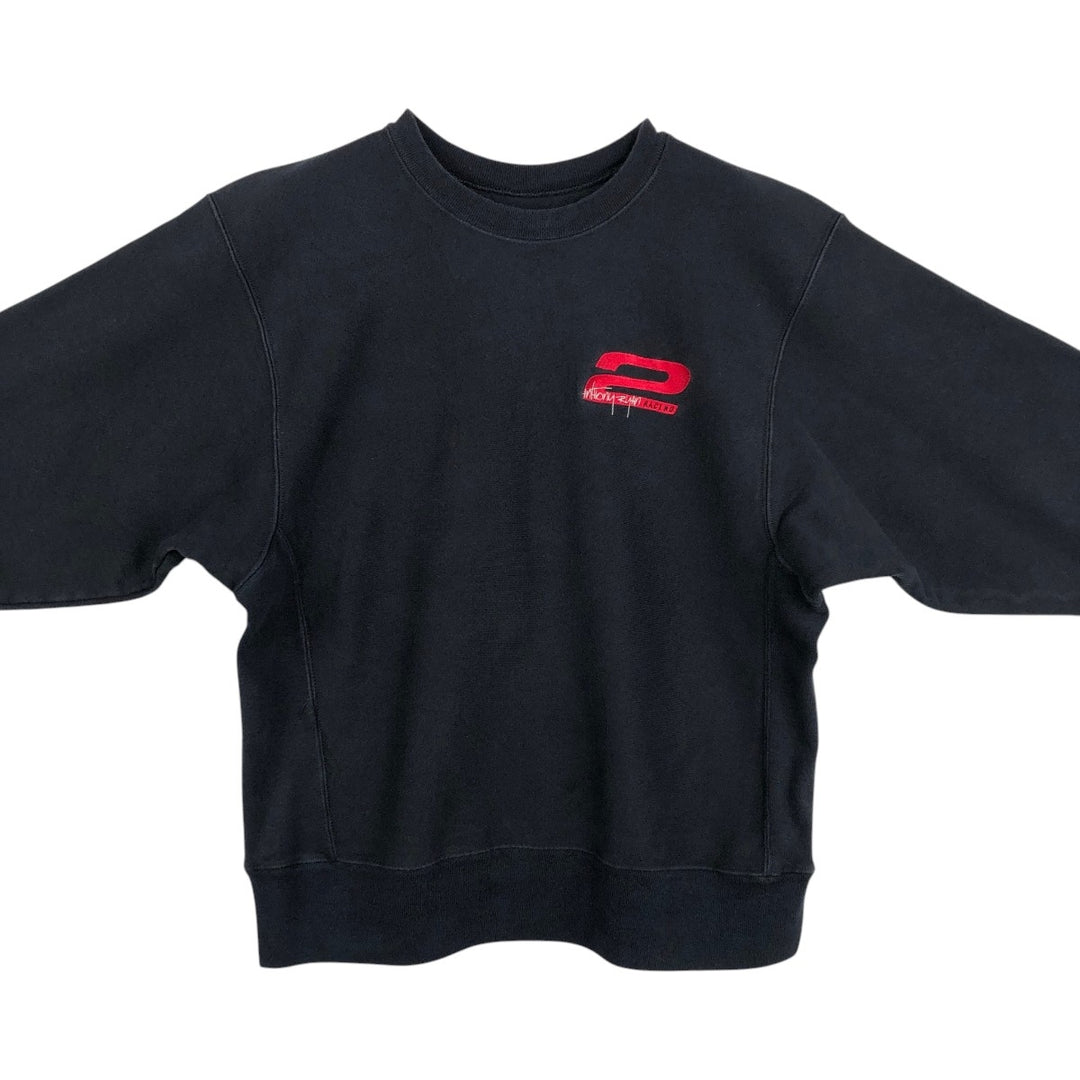2000'S Champion Premium Reverse Weave One-Point Logo Sweatshirt (Men's Size M) cotton black type Vintage Second Hand