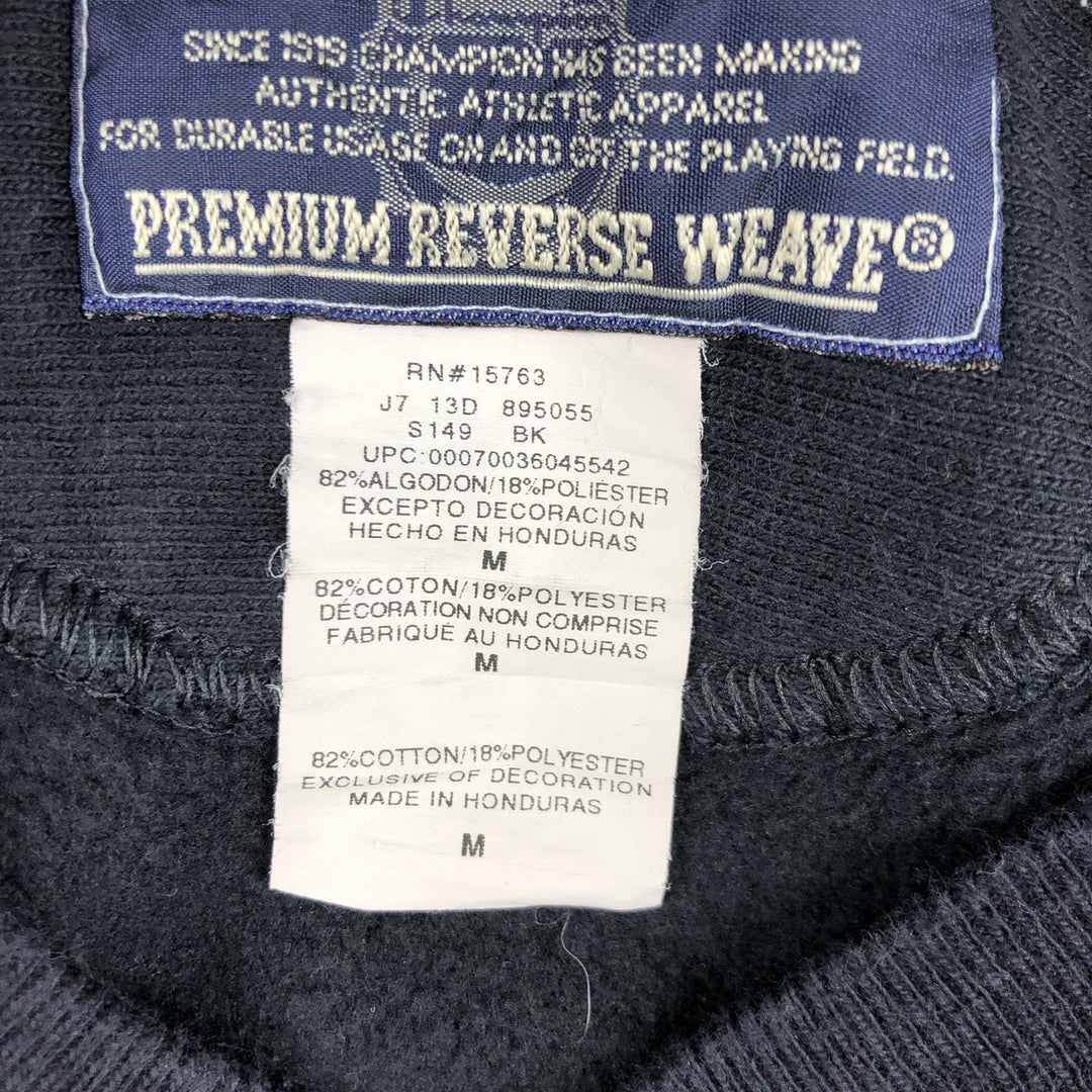 2000'S Champion Premium Reverse Weave One-Point Logo Sweatshirt (Men's Size M) cotton black type Vintage Second Hand
