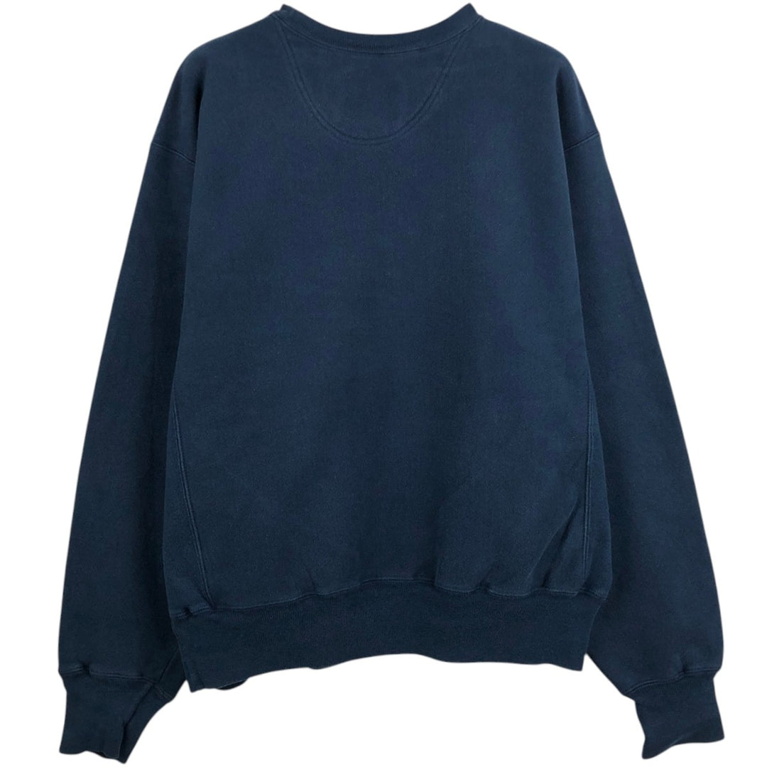 2000'S Champion Premium Reverse Weave Triple Print College Sweatshirt (Men's XL equivalent) unclear navy blue type Vintage Second Hand