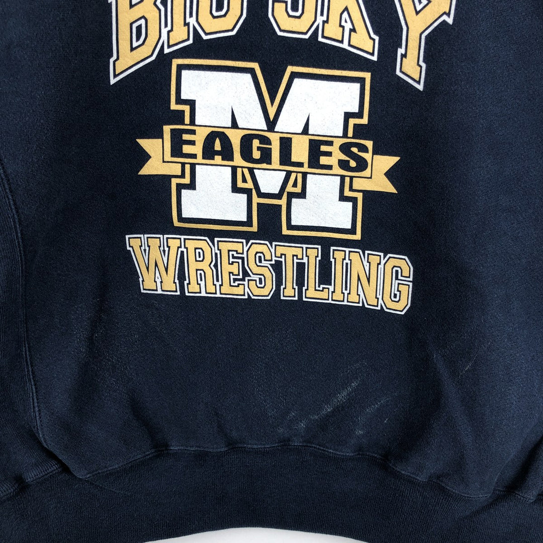 2000'S Champion Premium Reverse Weave Triple Print College Sweatshirt (Men's XL equivalent) unclear navy blue type Vintage Second Hand