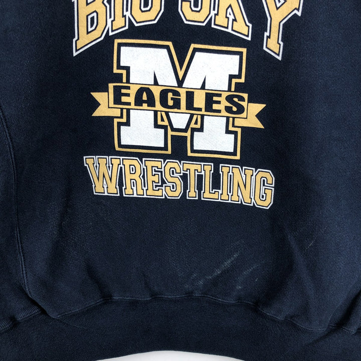 2000'S Champion Premium Reverse Weave Triple Print College Sweatshirt (Men's XL equivalent) unclear navy blue type Vintage Second Hand