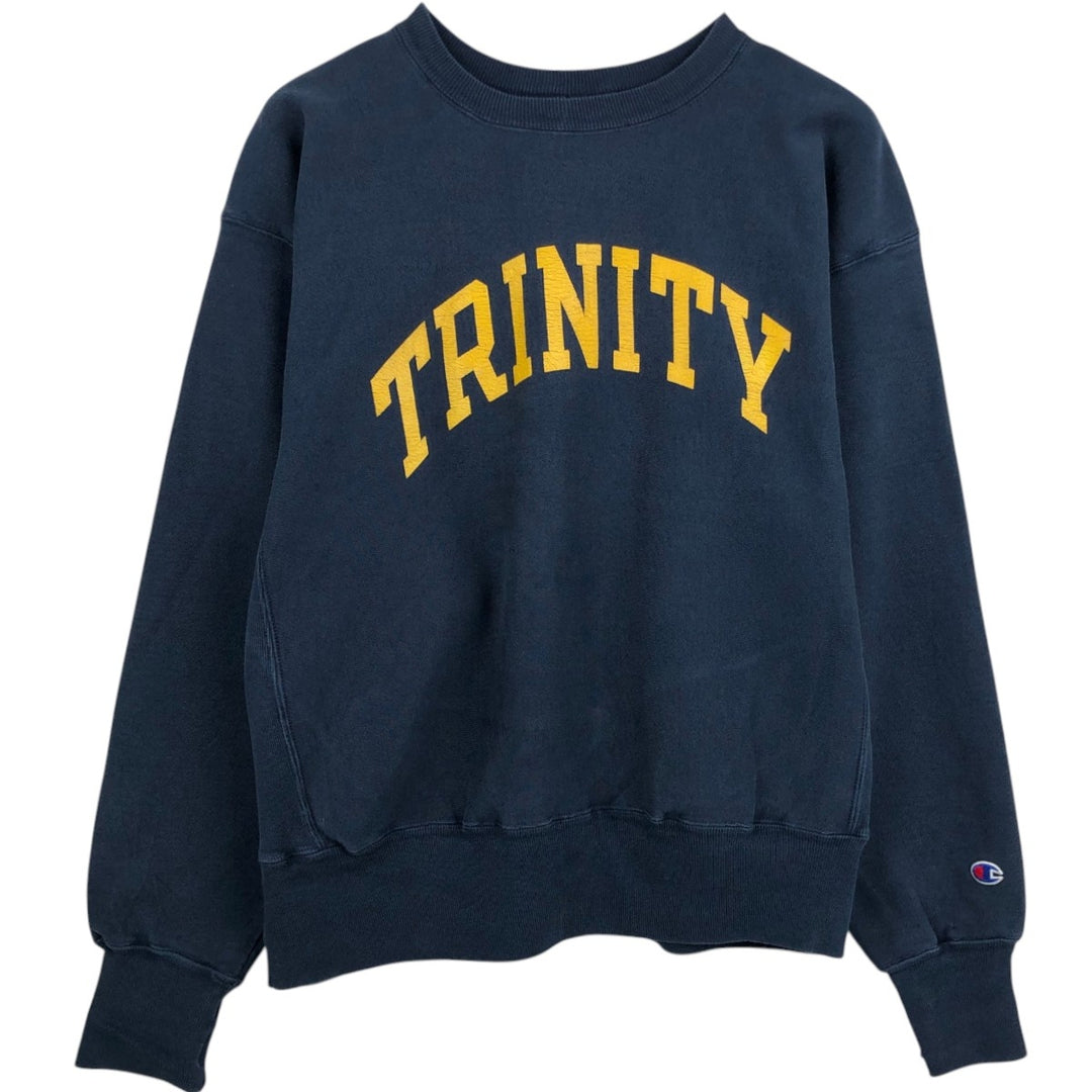 00'S Champion REVERSE WEAVE Reverse Weave College Sweatshirt Trainer Men's L size cotton navy blue type Vintage Second Hand