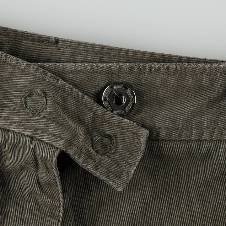 Benetton UNITED COLORS OF BENETTON Cotton Half-Length Pleated Chino Skirt, Women's Size L (approx.) unclear Khaki type Vintage Second Hand