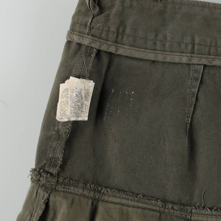 Benetton UNITED COLORS OF BENETTON Cotton Half-Length Pleated Chino Skirt, Women's Size L (approx.) unclear Khaki type Vintage Second Hand