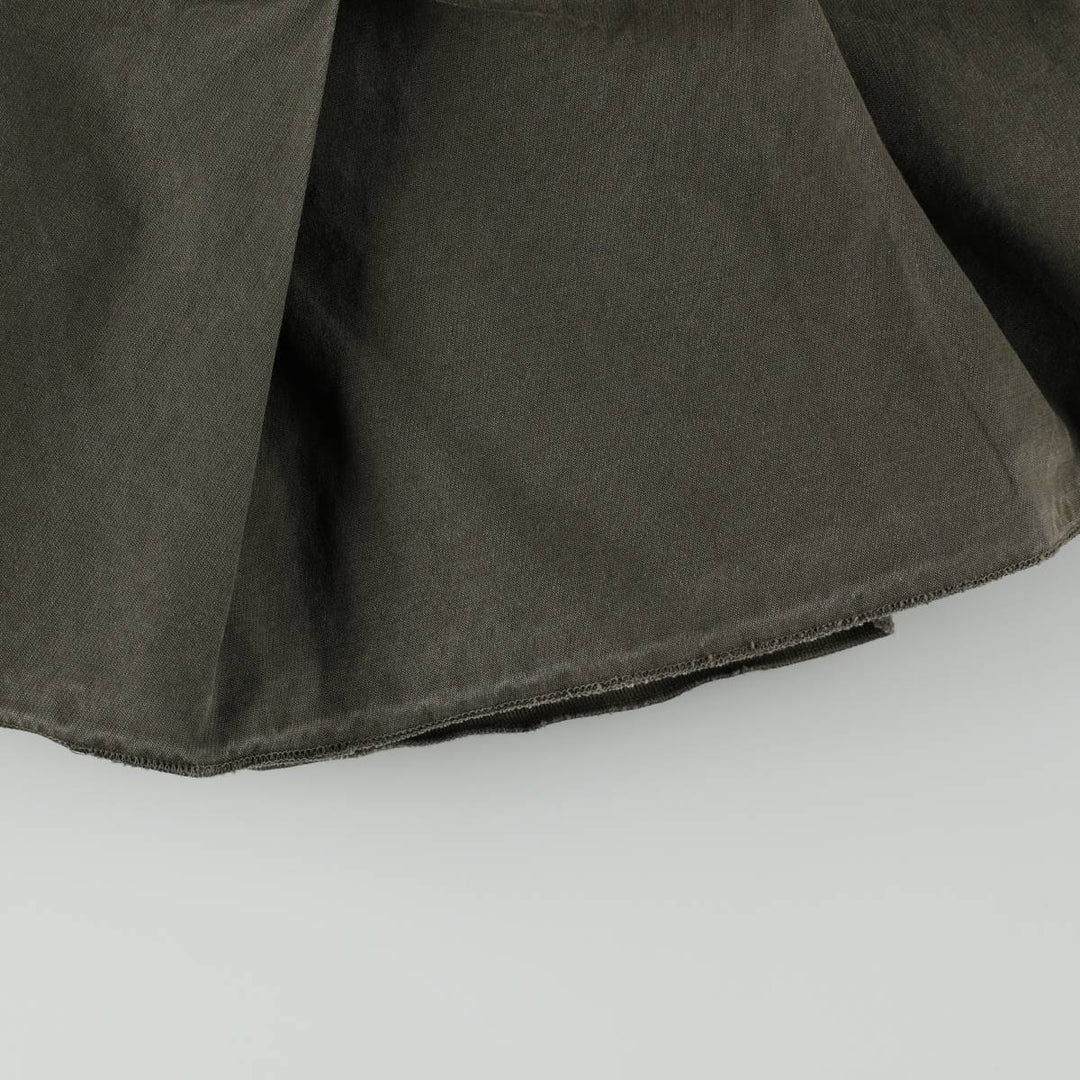 Benetton UNITED COLORS OF BENETTON Cotton Half-Length Pleated Chino Skirt, Women's Size L (approx.) unclear Khaki type Vintage Second Hand