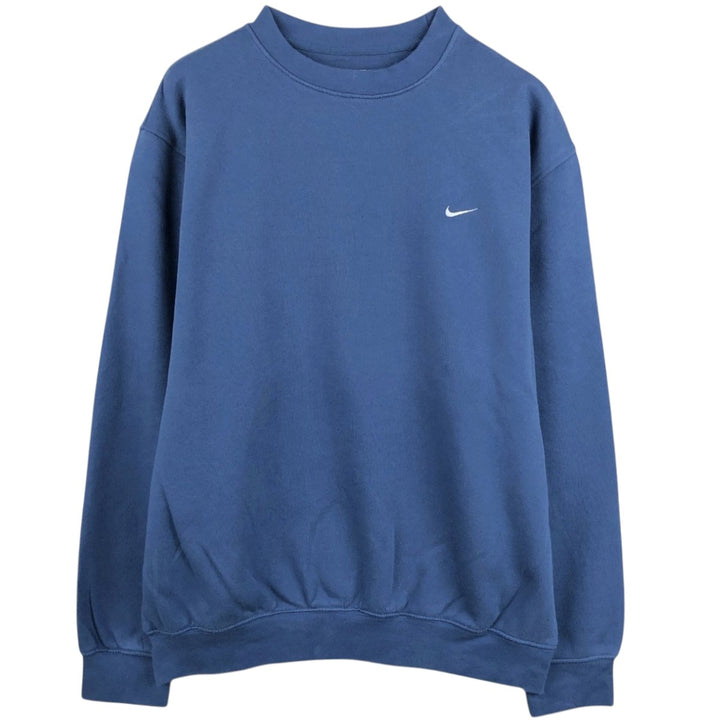 00'S Nike One Point Logo Sweatshirt Trainer Men's L size cotton blue type Vintage Second Hand