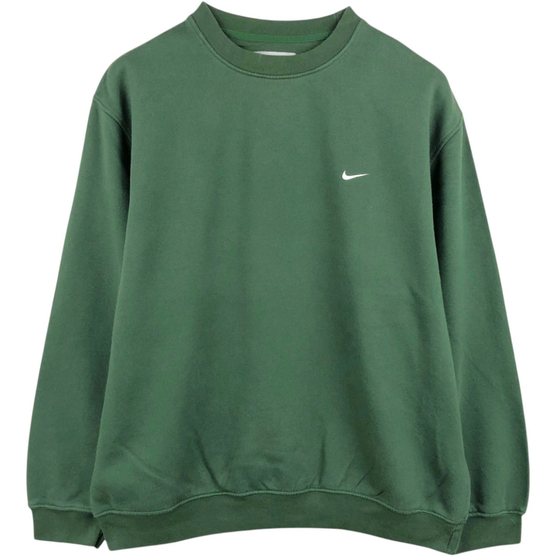 Nike One Point Logo Sweatshirt, Trainer, Men's Size L cotton green type Vintage Second Hand