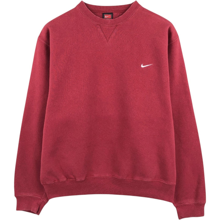 Nike TEAM One-Point Logo Sweatshirt (Men's Size S) cotton red type Vintage Second Hand