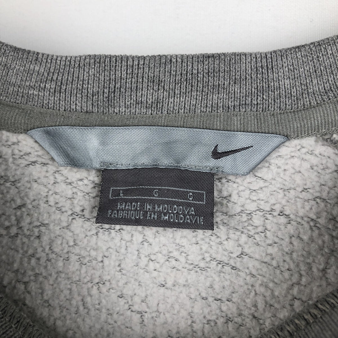Nike One Point Logo Sweatshirt, Trainer, Men's Size L cotton gray type Vintage Second Hand