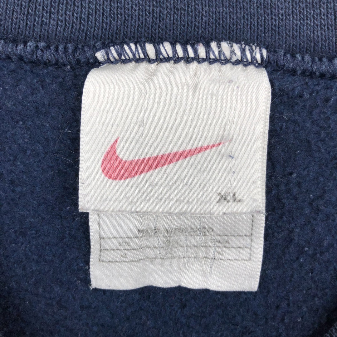 90'S Nike One Point Logo Sweatshirt, Men's XL Size Vintage cotton navy blue type Vintage Second Hand
