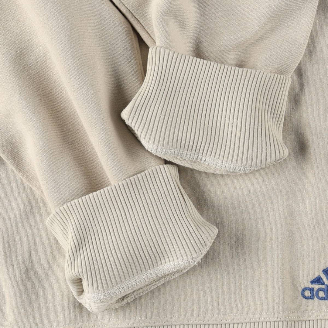 90s-00'S Adidas sweatshirt, men's size M (approx.) cotton unbleached Vintage Second Hand