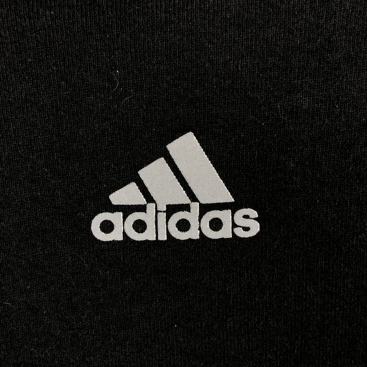 Adidas sweatshirt, made in the USA, men's size L (equivalent), crew neck. cotton black type Vintage Second Hand