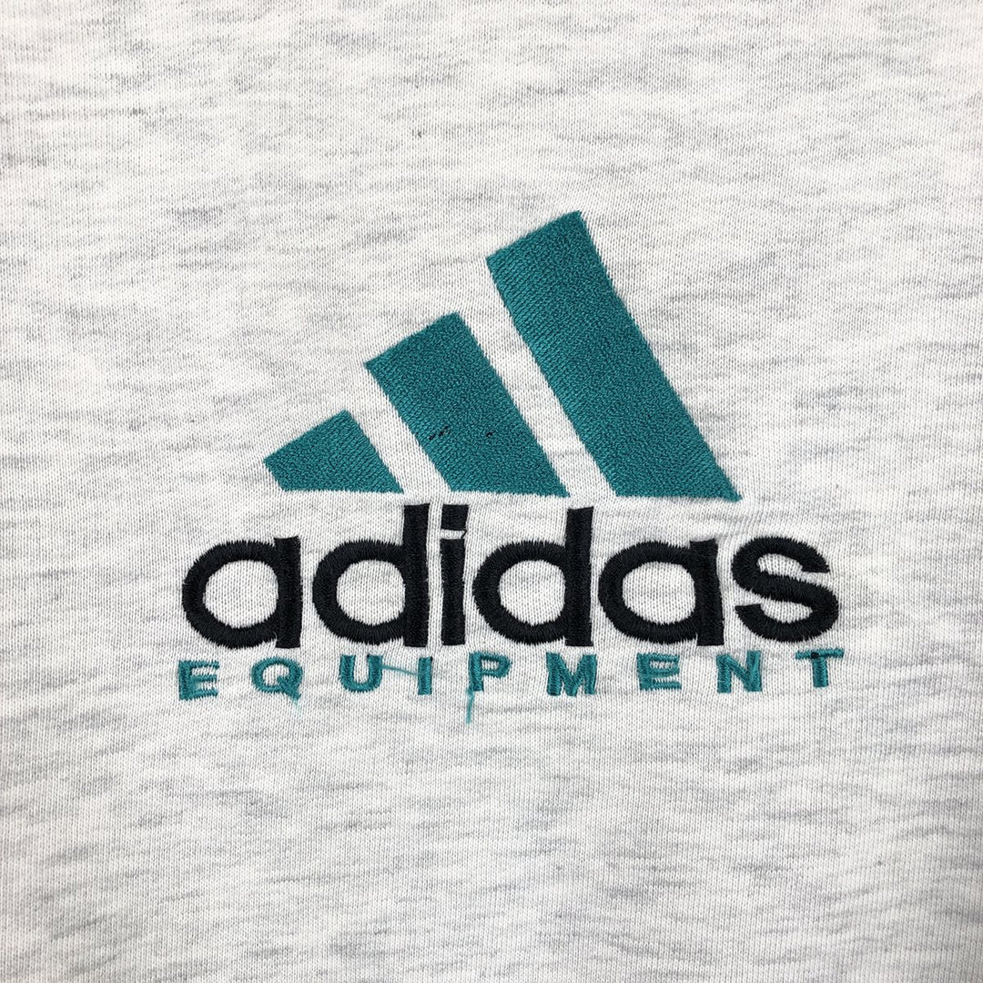 90'S Adidas EQUIPMENT sweatshirt, made in Australia, men's size L equivalent, vintage. polyester gray type Vintage Second Hand