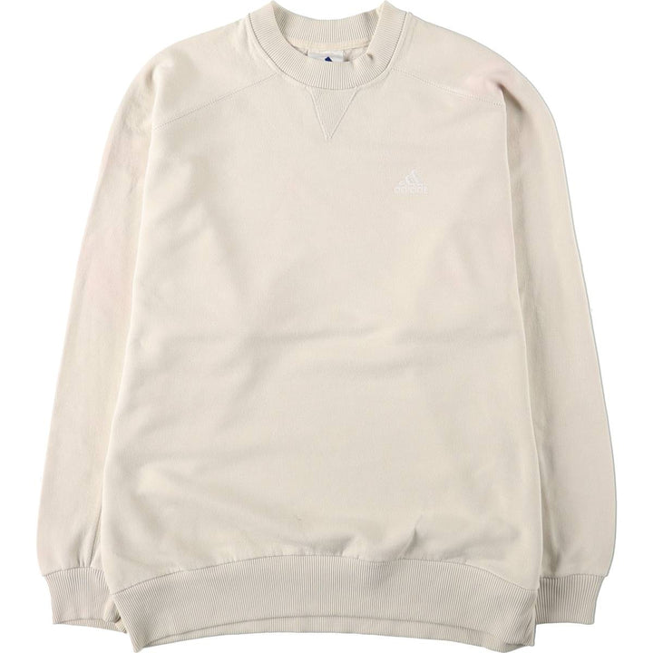 90s-00'S Adidas One-Point Logo Sweatshirt, Men's Size L cotton unbleached Vintage Second Hand