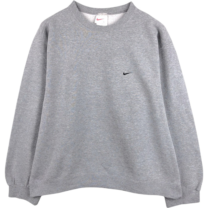 90s-00'S Nike One-Point Logo Sweatshirt, Men's XL, Vintage cotton gray type Vintage Second Hand