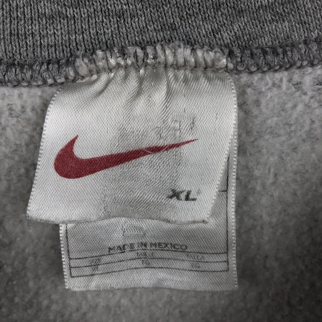 90s-00'S Nike One-Point Logo Sweatshirt, Men's XL, Vintage cotton gray type Vintage Second Hand