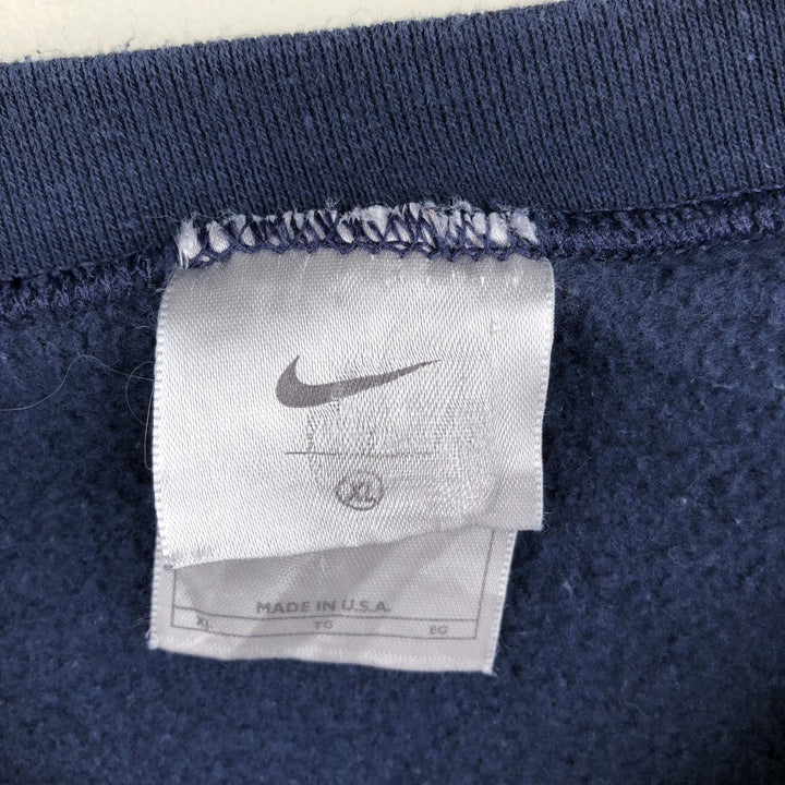 90'S Nike One Point Logo Sweatshirt Trainer Made in USA Men's XL Vintage cotton navy blue type Vintage Second Hand