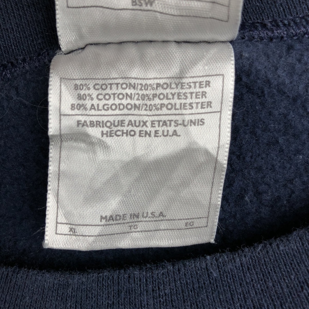 90'S Nike One Point Logo Sweatshirt Trainer Made in USA Men's XL Vintage cotton navy blue type Vintage Second Hand