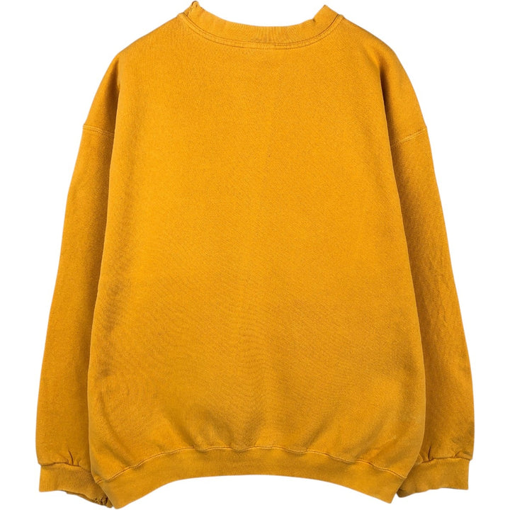 90'S Nike One Point Logo Sweatshirt Trainer Made in USA Men's L Size Vintage cotton yellow type Vintage Second Hand