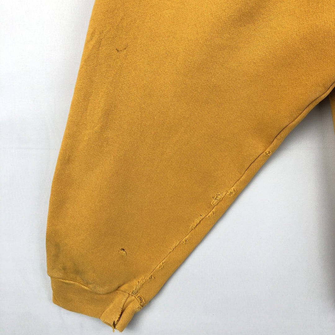 90'S Nike One Point Logo Sweatshirt Trainer Made in USA Men's L Size Vintage cotton yellow type Vintage Second Hand