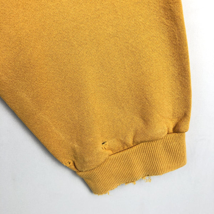 90'S Nike One Point Logo Sweatshirt Trainer Made in USA Men's L Size Vintage cotton yellow type Vintage Second Hand