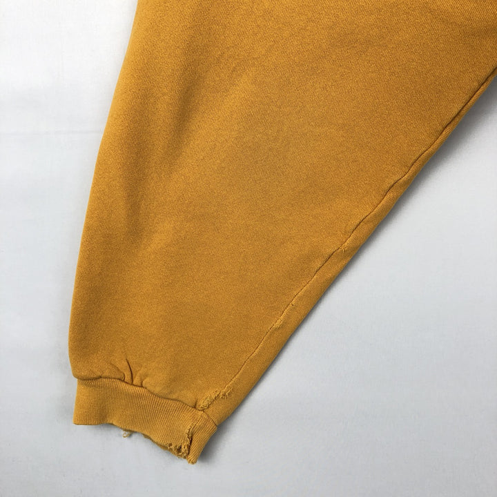 90'S Nike One Point Logo Sweatshirt Trainer Made in USA Men's L Size Vintage cotton yellow type Vintage Second Hand