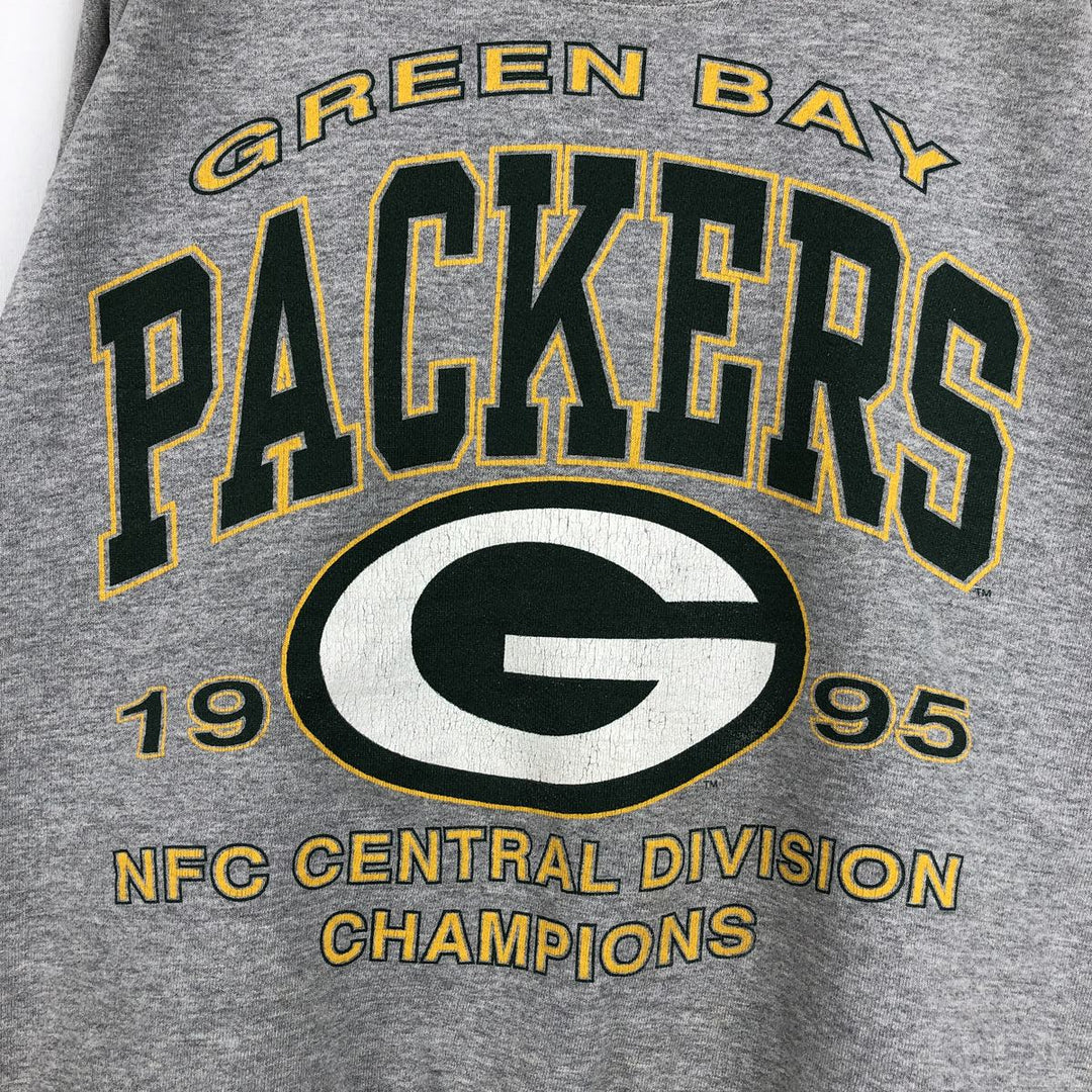 90'S Starter NFL Green Bay Packers Logo Sweatshirt, Made in USA, Men's Size L (Equivalent), Vintage cotton gray type Vintage Second Hand
