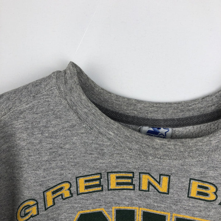 90'S Starter NFL Green Bay Packers Logo Sweatshirt, Made in USA, Men's Size L (Equivalent), Vintage cotton gray type Vintage Second Hand