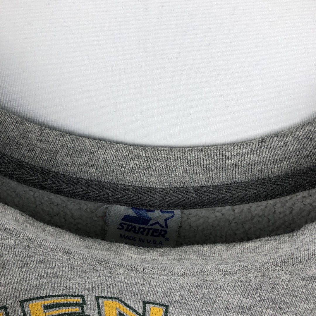 90'S Starter NFL Green Bay Packers Logo Sweatshirt, Made in USA, Men's Size L (Equivalent), Vintage cotton gray type Vintage Second Hand