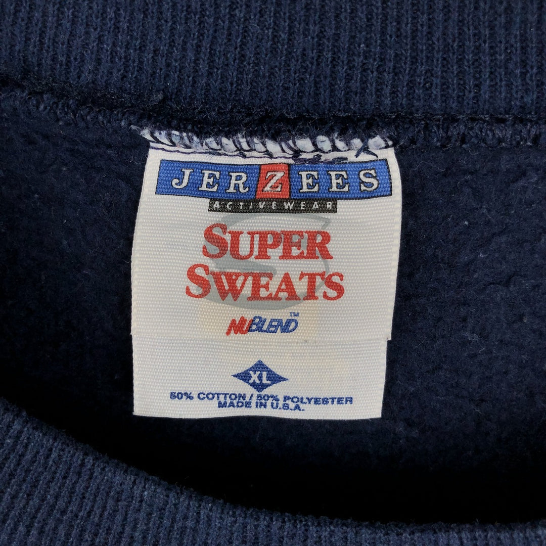 90'S Jerzees MLB Seattle Mariners Logo Sweatshirt, Made in USA, Men's XL equivalent, Vintage cotton navy blue type Vintage Second Hand