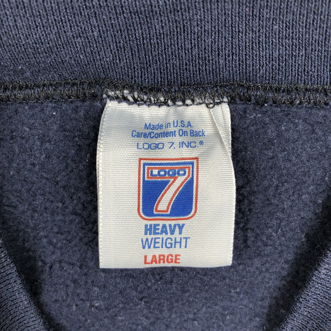 90'S LOGO7 NFL Dallas Cowboys Glitter Print Logo Sweatshirt, Made in USA, Men's Size L (Equivalent), Vintage cotton navy blue type Vintage Second Hand