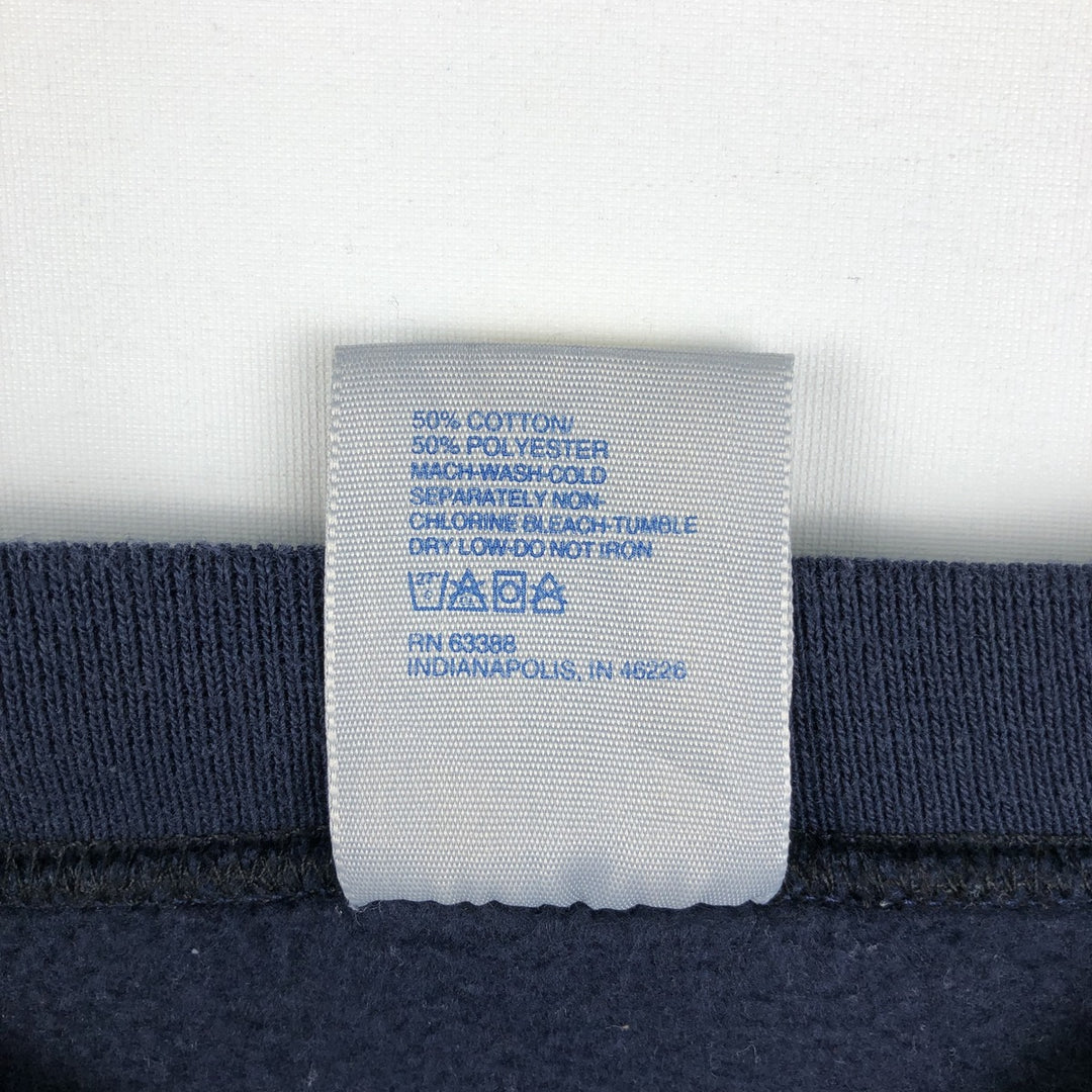 90'S LOGO7 NFL Dallas Cowboys Glitter Print Logo Sweatshirt, Made in USA, Men's Size L (Equivalent), Vintage cotton navy blue type Vintage Second Hand
