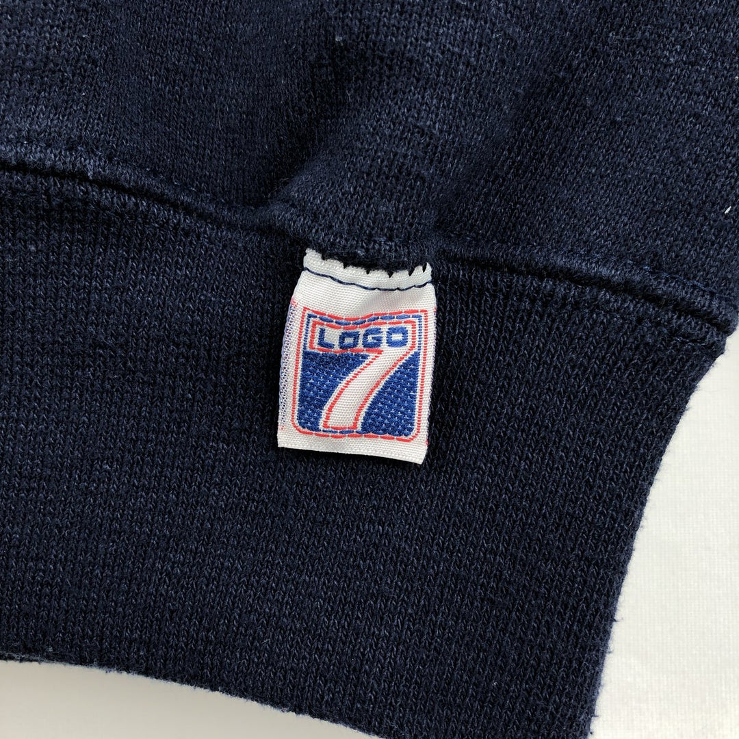 90'S LOGO7 NFL Dallas Cowboys Glitter Print Logo Sweatshirt, Made in USA, Men's Size L (Equivalent), Vintage cotton navy blue type Vintage Second Hand