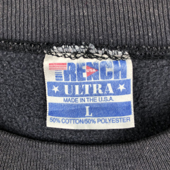 90'S TRENCH ULTRA NFL Atlanta Falcons Print Sweatshirt, Made in USA, Men's Size L (approx.) cotton Charcoal Vintage Second Hand