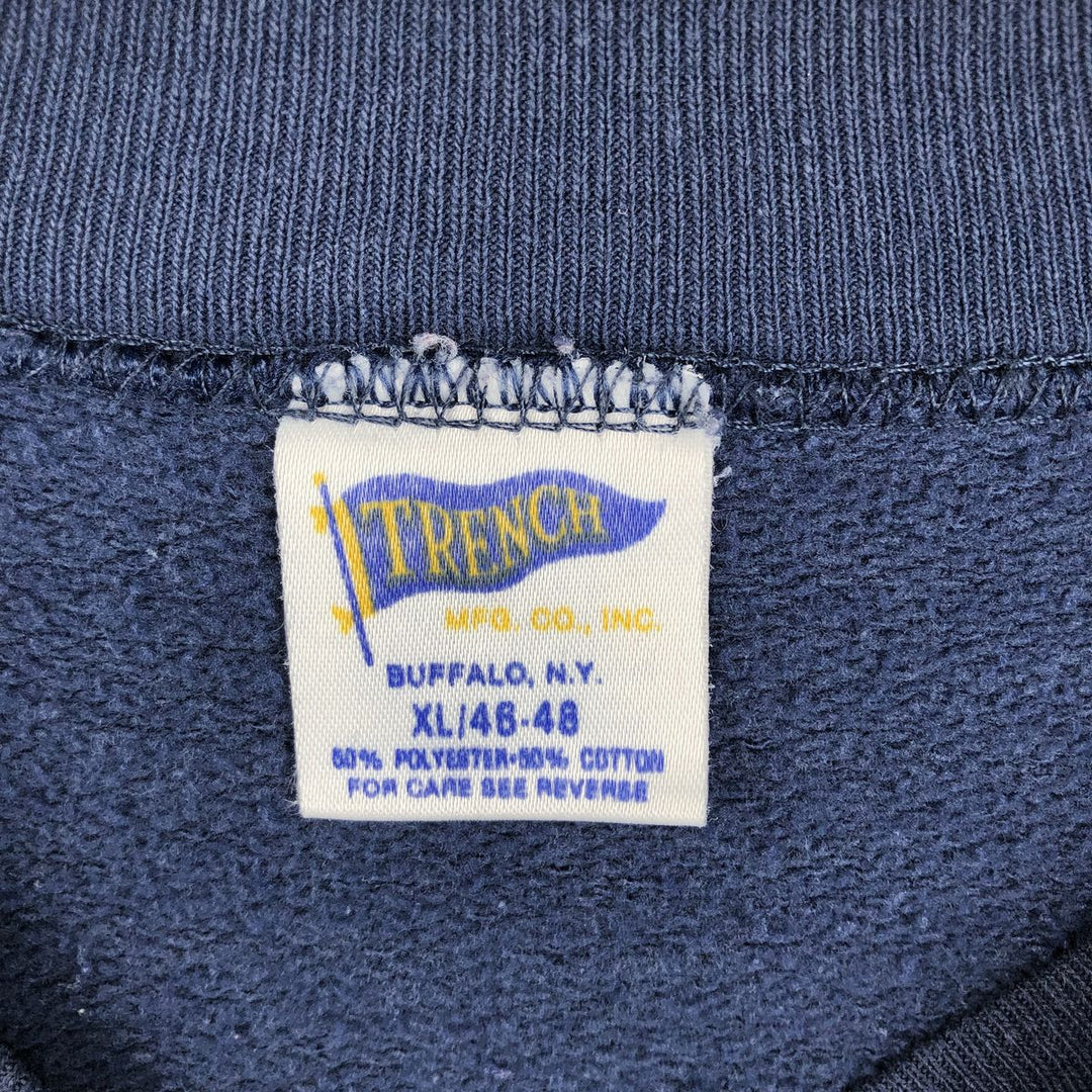 Trench NFL CHICAGO BEARS logo sweatshirt, made in USA, men's size XL. polyester navy blue type Vintage Second Hand