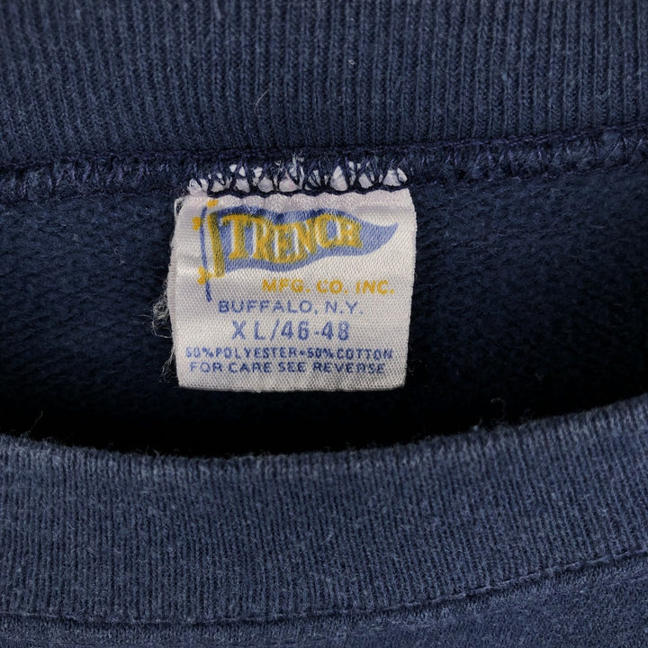 80'S TRENCH NFL CHICAGO BEARS Logo Sweatshirt, Made in USA, Men's XL equivalent, Vintage polyester navy blue type Vintage Second Hand