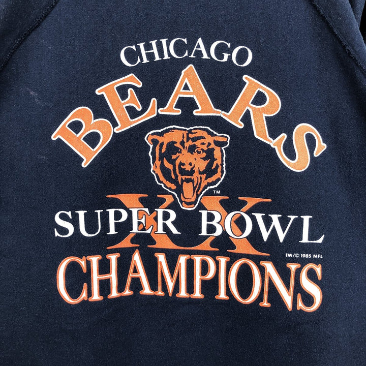 80'S TRENCH NFL CHICAGO BEARS Logo Sweatshirt, Made in USA, Men's XL equivalent, Vintage polyester navy blue type Vintage Second Hand