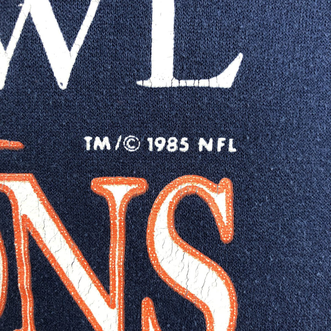 80'S TRENCH NFL CHICAGO BEARS Logo Sweatshirt, Made in USA, Men's XL equivalent, Vintage polyester navy blue type Vintage Second Hand