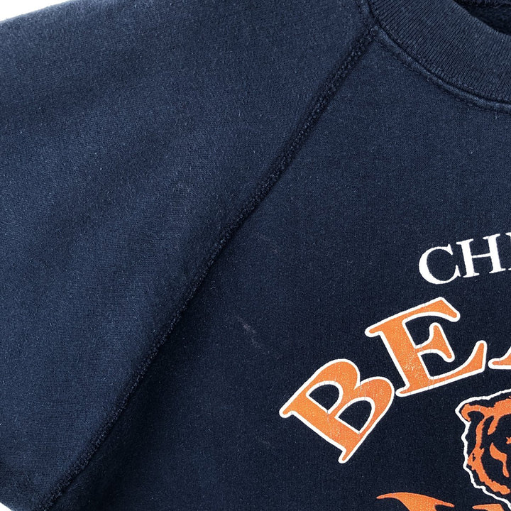 80'S TRENCH NFL CHICAGO BEARS Logo Sweatshirt, Made in USA, Men's XL equivalent, Vintage polyester navy blue type Vintage Second Hand