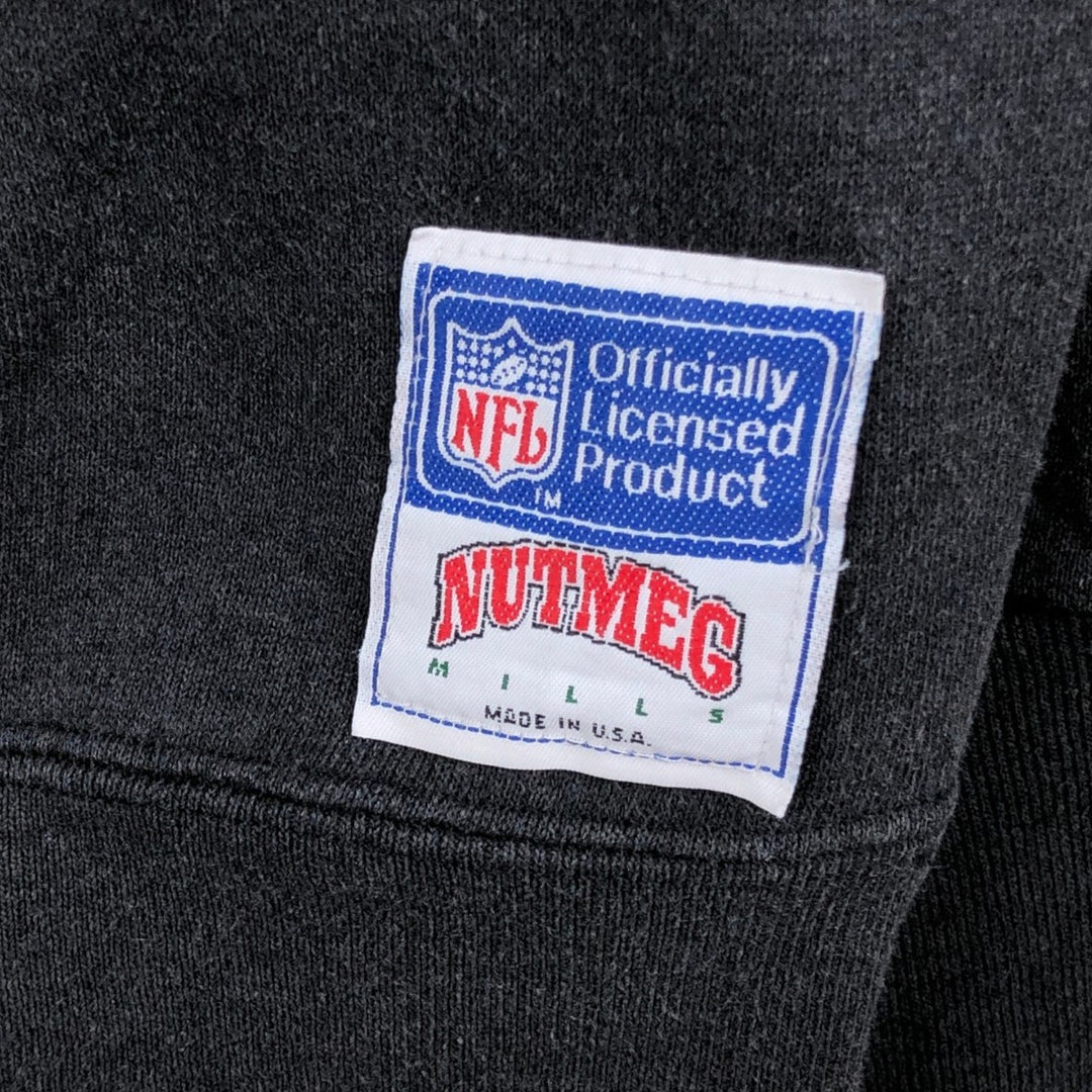90'S NUTMEG NFL Green Bay Packers Logo Sweatshirt, Made in USA, Men's Size L (approx.), Vintage cotton black type Vintage Second Hand