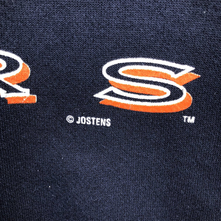80s-90'S Jostens NFL Chicago Bears Logo Sweatshirt, Made in USA, Men's XXL equivalent, Vintage polyester navy blue type Vintage Second Hand