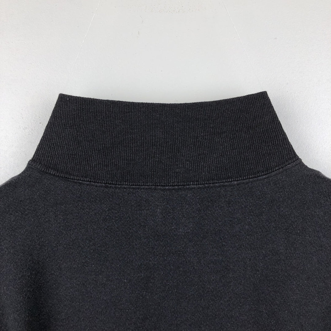 90'S NHL Pittsburgh Penguins High-Neck Logo Sweatshirt, Made in USA, Men's XL equivalent, Vintage polyester black type Vintage Second Hand
