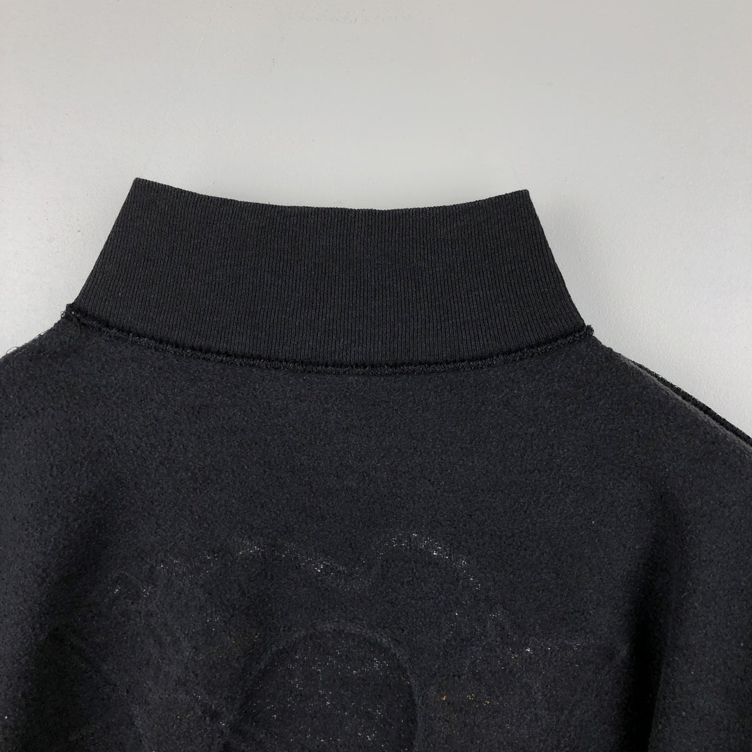 90'S NHL Pittsburgh Penguins High-Neck Logo Sweatshirt, Made in USA, Men's XL equivalent, Vintage polyester black type Vintage Second Hand