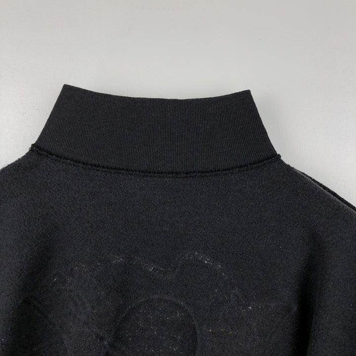 90'S NHL Pittsburgh Penguins High-Neck Logo Sweatshirt, Made in USA, Men's XL equivalent, Vintage polyester black type Vintage Second Hand