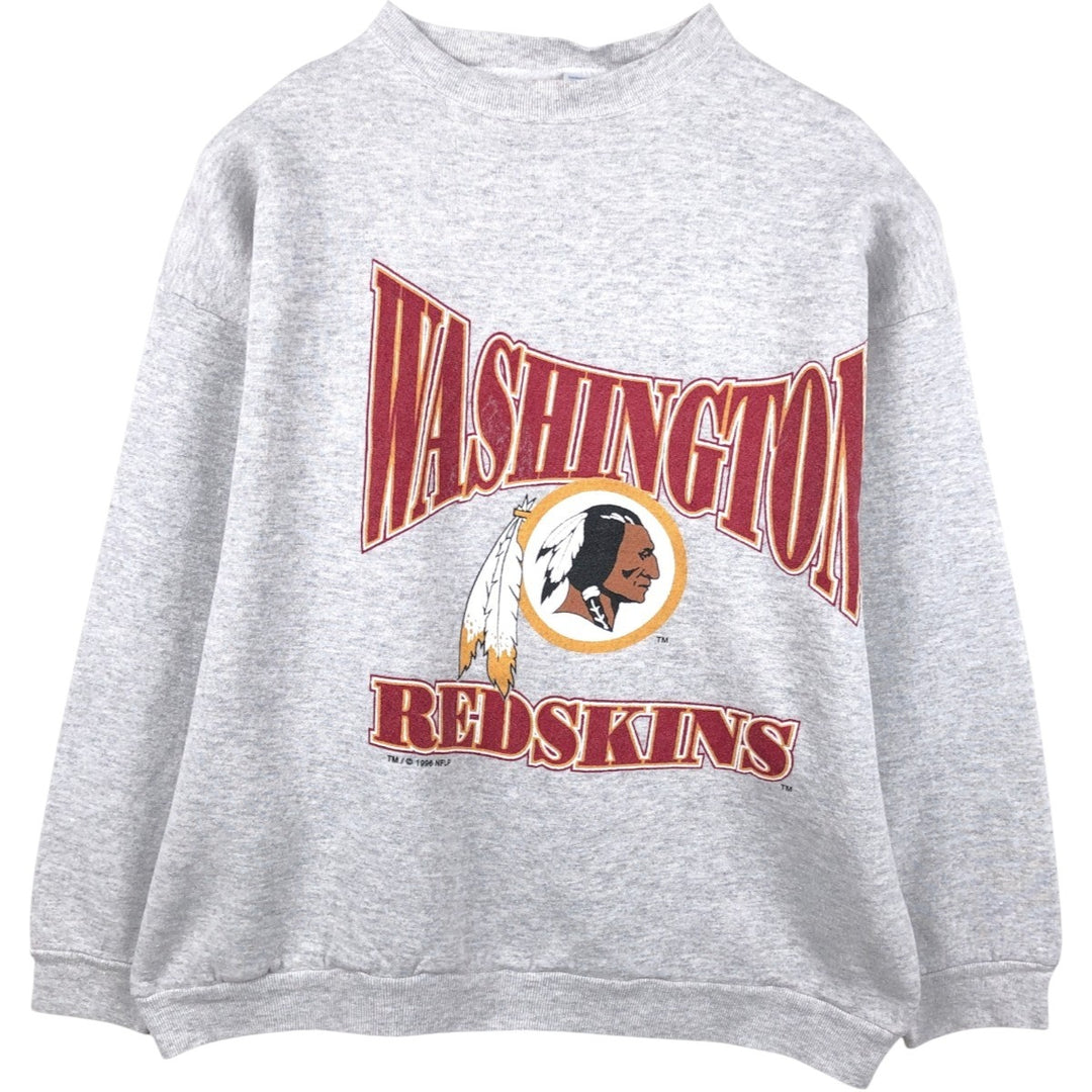 90'S LOGO7 NFL Washington Redskins Logo Sweatshirt, Made in USA, Men's XL equivalent, Vintage cotton gray type Vintage Second Hand