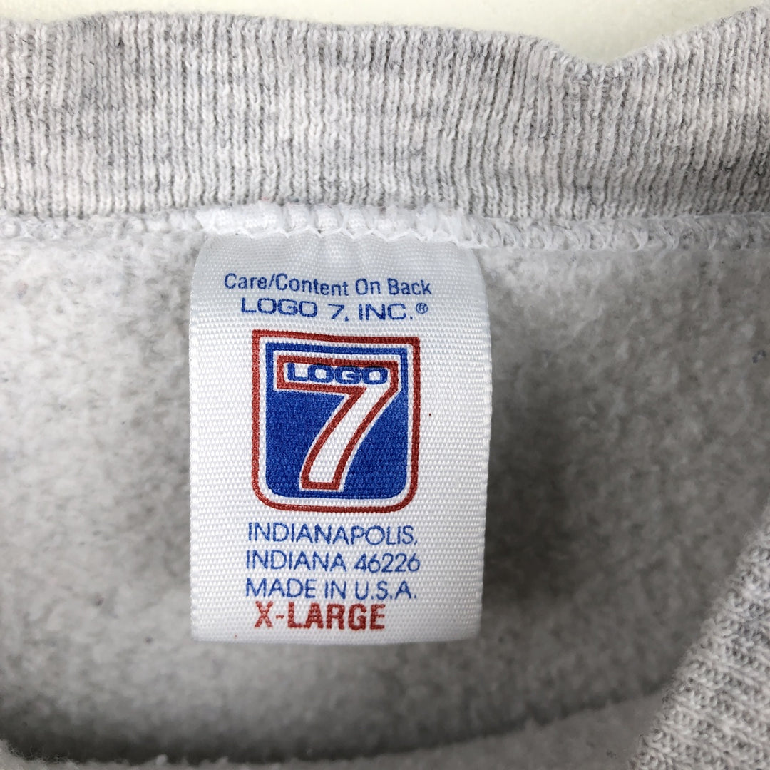 90'S LOGO7 NFL Washington Redskins Logo Sweatshirt, Made in USA, Men's XL equivalent, Vintage cotton gray type Vintage Second Hand